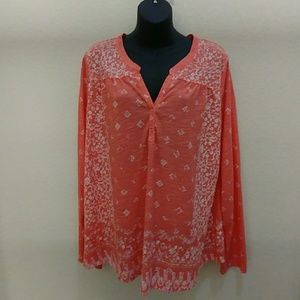 Sonoma Printed Long Sleeve Knit Top